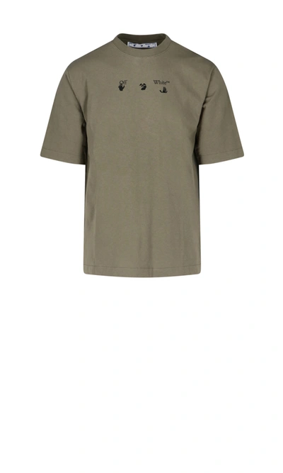 Shop Off-white "arrow Marker" T-shirt In Green