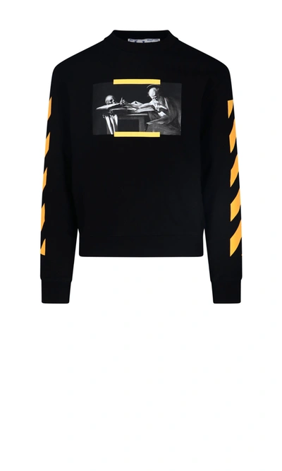 Shop Off-white "caravaggio Painting" Sweatshirt In Black