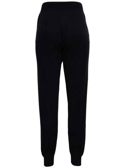 ALLUDE WOOL AND CASHMERE BLACK PANTS 