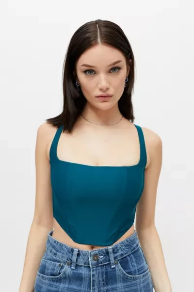 Shop Out From Under Lovestruck Corset In Teal