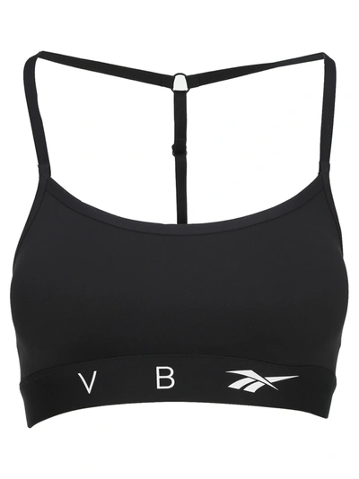 Shop Victoria Beckham Rbk Vb T-back Sports Bra In Black