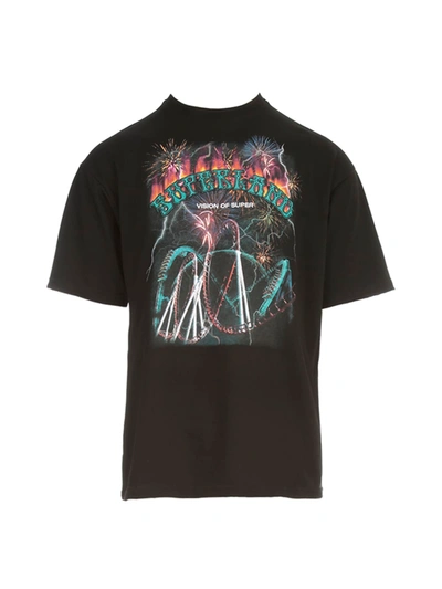 Shop Vision Of Super Black T-shirt Rides Print