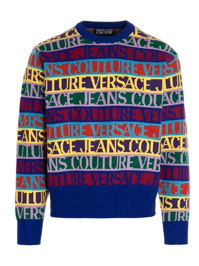 Shop Versace Jeans Couture Sweater In Multicolor
