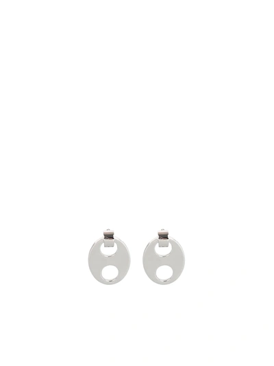 Shop Paco Rabanne Cutouts Details Earrings In Metallic
