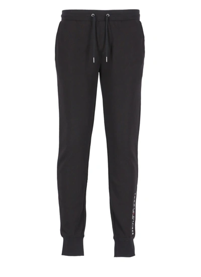 Shop Tommy Hilfiger Elasticated Sweetpants With Logo In Black