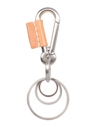 Shop Hender Scheme Karabiner Key Ring In Nude