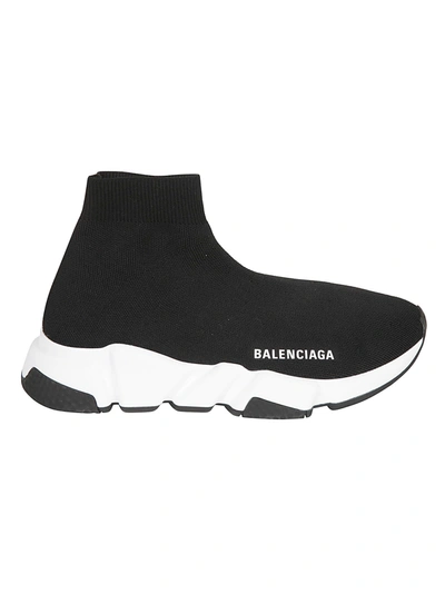 Shop Balenciaga Speed Sneakers In Black/white