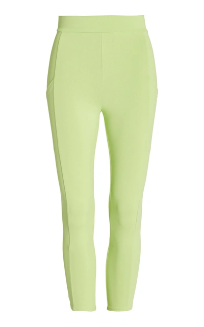 Shop Live The Process Women's Crystal Cropped Stretch-jersey Leggings In Green