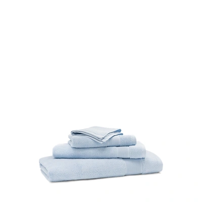 Shop Ralph Lauren Sanders Bath Towels & Mat In Blue Cornflower