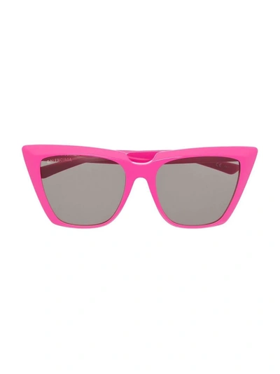 Shop Balenciaga Cat-eye Tinted Sunglasses In Pink