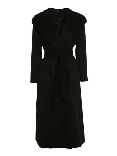 Shop Max Mara Venaco Coat In Black