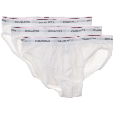 Shop Dsquared2 Men's Underwear Briefs 3 Pack In White