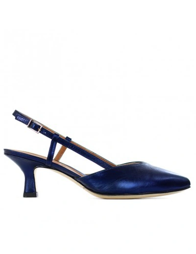 Shop Aerea Décolléte With Heel Strap In Blue