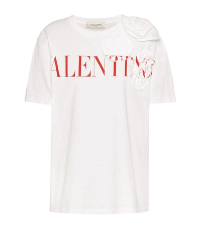 Shop Valentino Rose Blossom Logo T-shirt In Multi