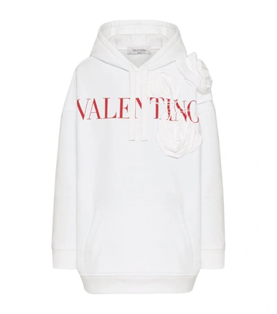 Shop Valentino Rose Blossom Logo Hoodie In Multi