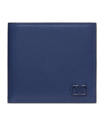 Shop Valentino Garavani Vlogo Bifold Wallet In Blue