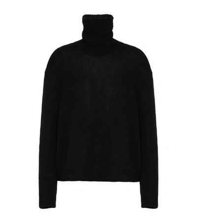 Shop Valentino Cashmere Rollneck Sweater In Black