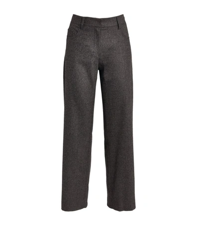Shop Max Mara Straight Trousers In Grey