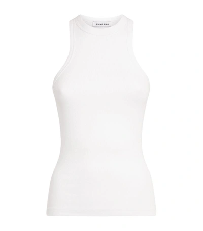 Shop Anine Bing Eva Racerback Tank Top In White