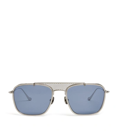 Shop Matsuda Crossbar Aviator Sunglasses In Silver
