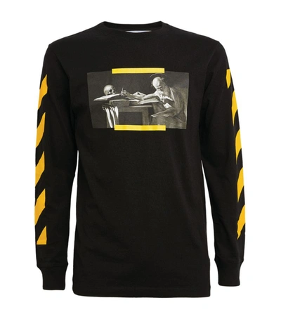 Shop Off-white Caravaggio Long-sleeved T-shirt In Multi