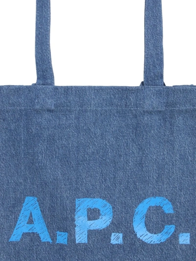 Shop Apc Lou Tote Bag Unisex In Blue
