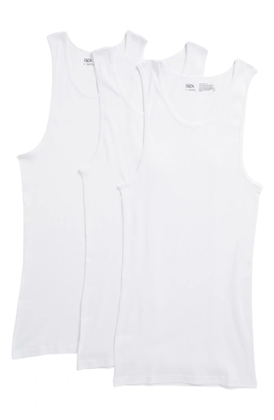 Nordstrom Rack Cotton Athletic Tank Top Undershirt In White