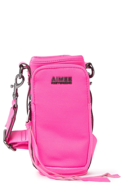 Shop Aimee Kestenberg On Top Of The World Water Bottle Bag In Pop Pink