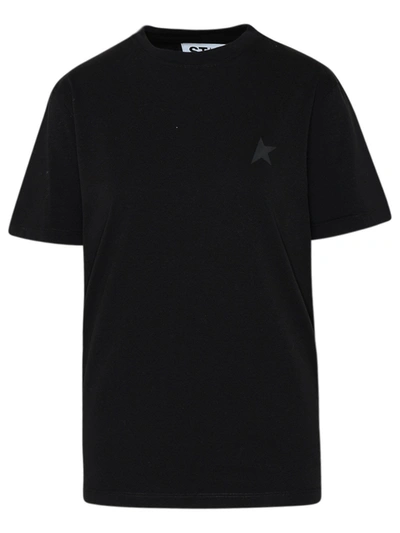 Shop Golden Goose Black Cotton Star T-shirt
