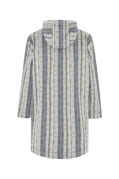 Shop Loewe Embroidered Cotton Coat Printed  Donna 36 In Pattern