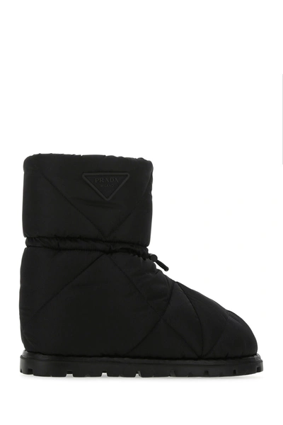 Shop Prada Black Re-nylon Ankle Boots Black  Uomo 9+