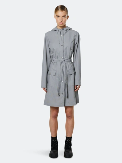 Shop Rains Curve Jacket In Grey