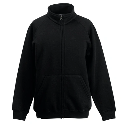 Shop Fruit Of The Loom Childrens/kids Unisex Poly-cotton Sweat Jacket (black)