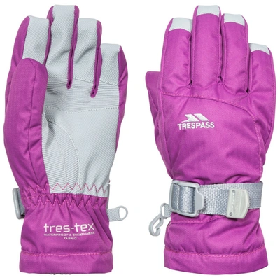 Shop Trespass Childrens/kids Simms Waterproof Gloves (purple Orchid)