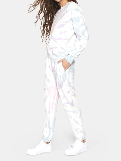 Shop Spiritual Gangster Bridget Raglan Pullover In Pastel Swirl Tie Dye