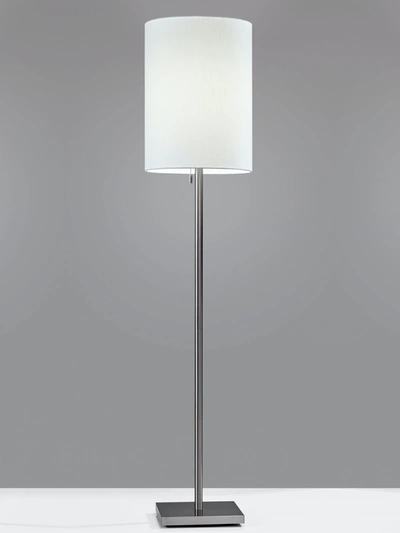 Shop Adesso Liam Floor Lamp In Brushed Steel