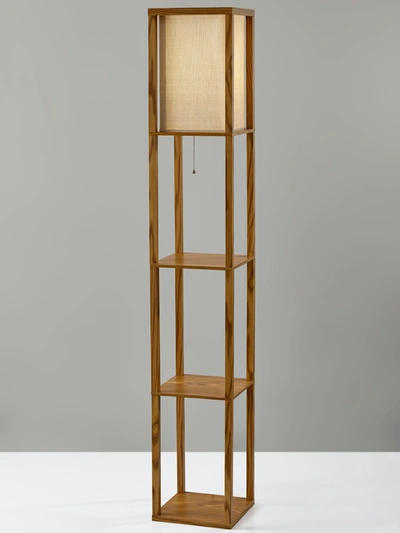 Shop Adesso Wright Shelf Lamp In Natural