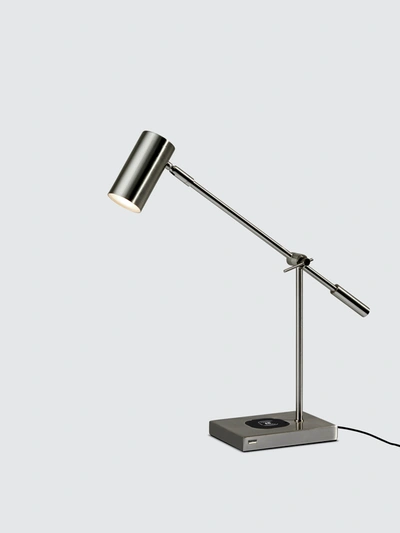 Shop Adesso Collette  Charge Led Desk Lamp In Brushed Steel