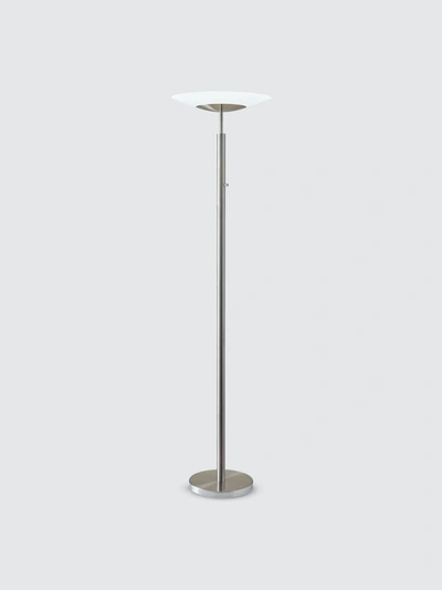 Shop Adesso Stellar Led Torchiere In Brushed Steel