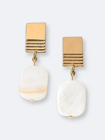 Shop Vue By Sek The Gold Layered Square Collection In White