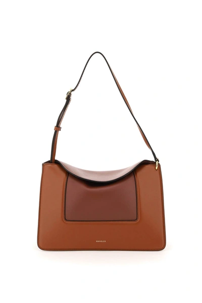 Shop Wandler Penelope Two-tone Bag In Brown