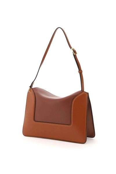 Shop Wandler Penelope Two-tone Bag In Brown