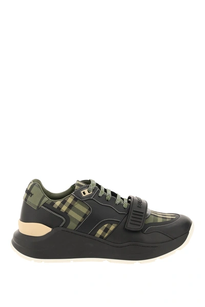 Shop Burberry Sneakers Ramsey Check In Mixed Colours
