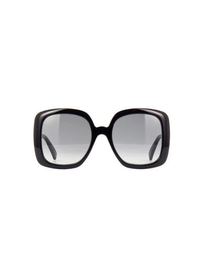 Shop Gucci Eyewear Square Frame Oversized Sunglasses In Black