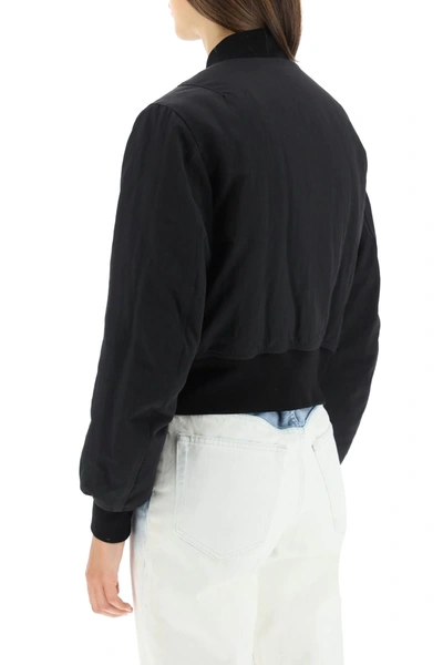 Off-white Embroidered Logo Bomber Jacket