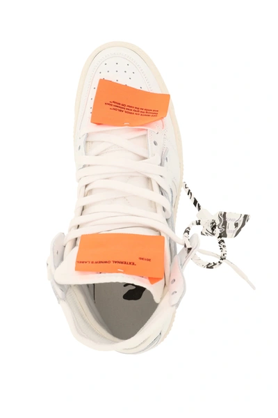 Off-white White 3.0 Off Court Leather Sneakers In White,orange