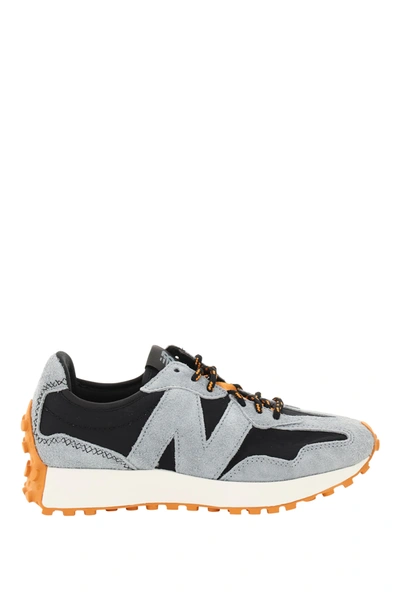 Shop New Balance 327 Sneakers In Black,grey,orange