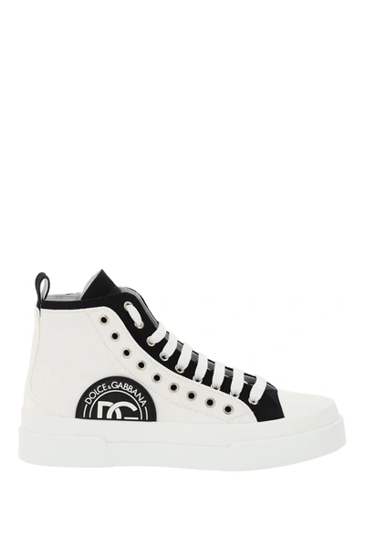 Shop Dolce & Gabbana Portofino Light Hi-top Sneakers In White,black