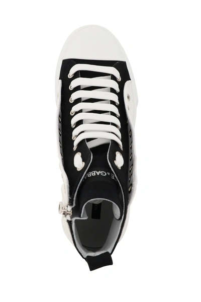 Shop Dolce & Gabbana Portofino Light Hi-top Sneakers In White,black