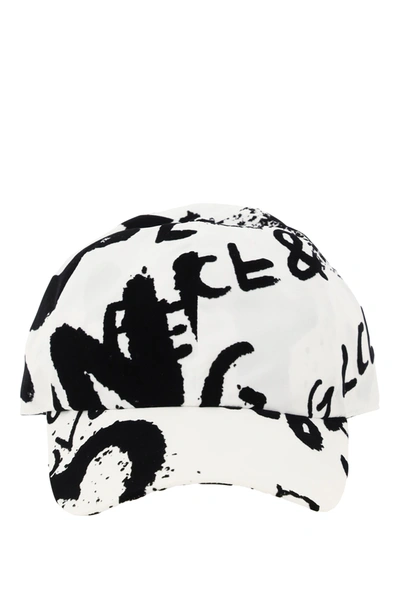 Shop Dolce & Gabbana Graffiti Print Baseball Cap In White,black